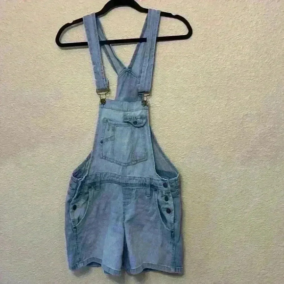 lei Denim - Lei denim short overalls sz S y2k 90s light wash casual western cowgirlcore long